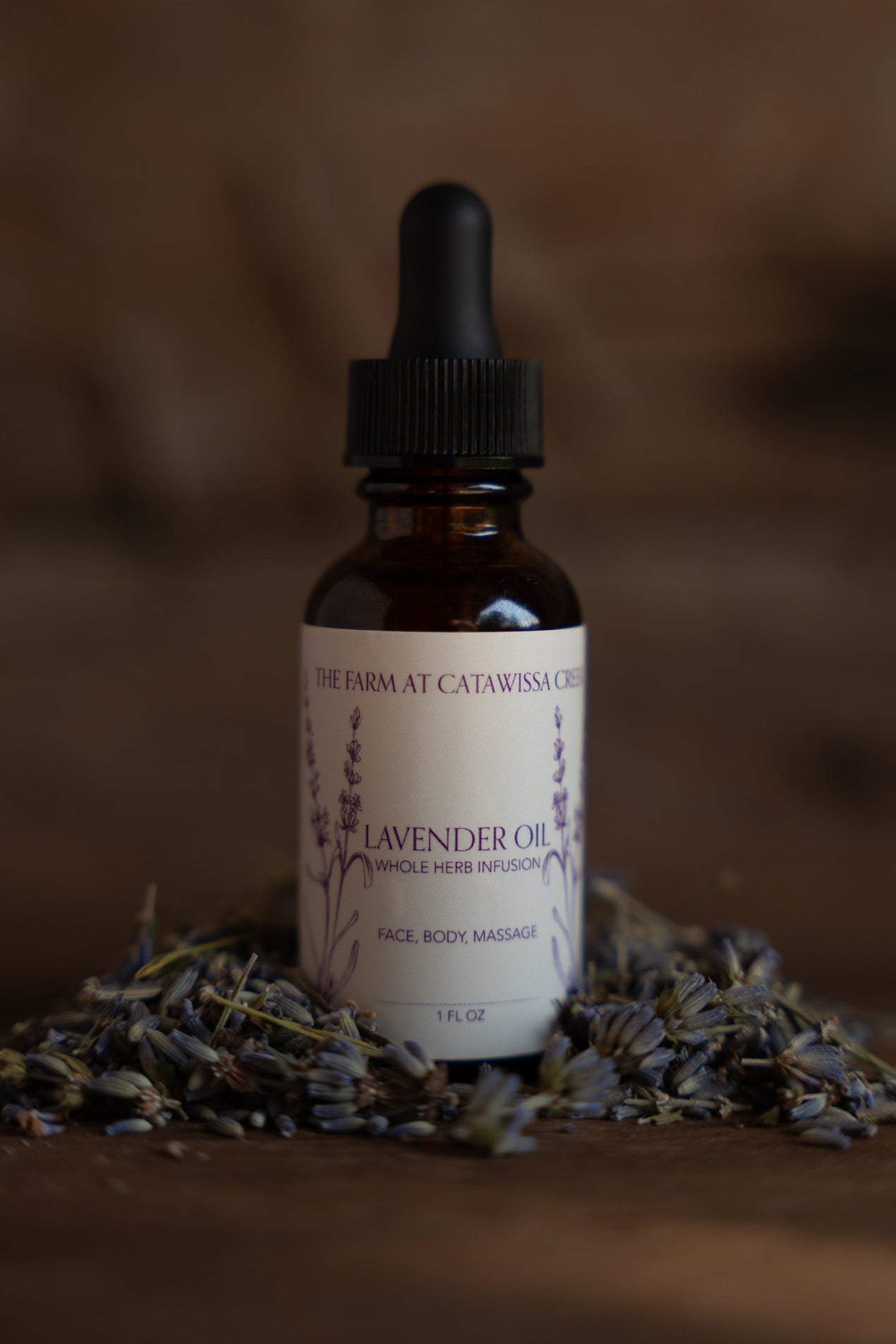 lavender herbal infused oil 1oz by The Farm at Catawissa Creek